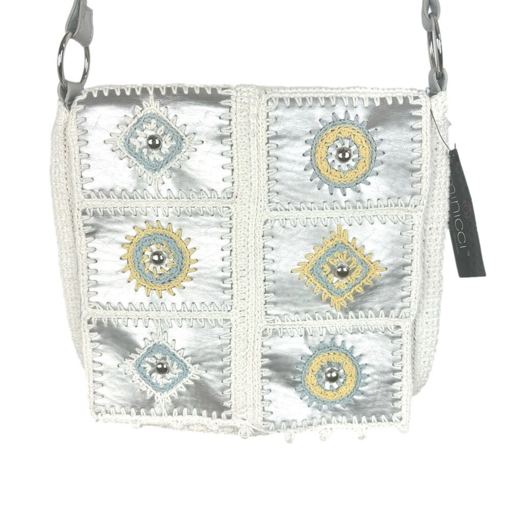 Minicci white crochet purse, NWT